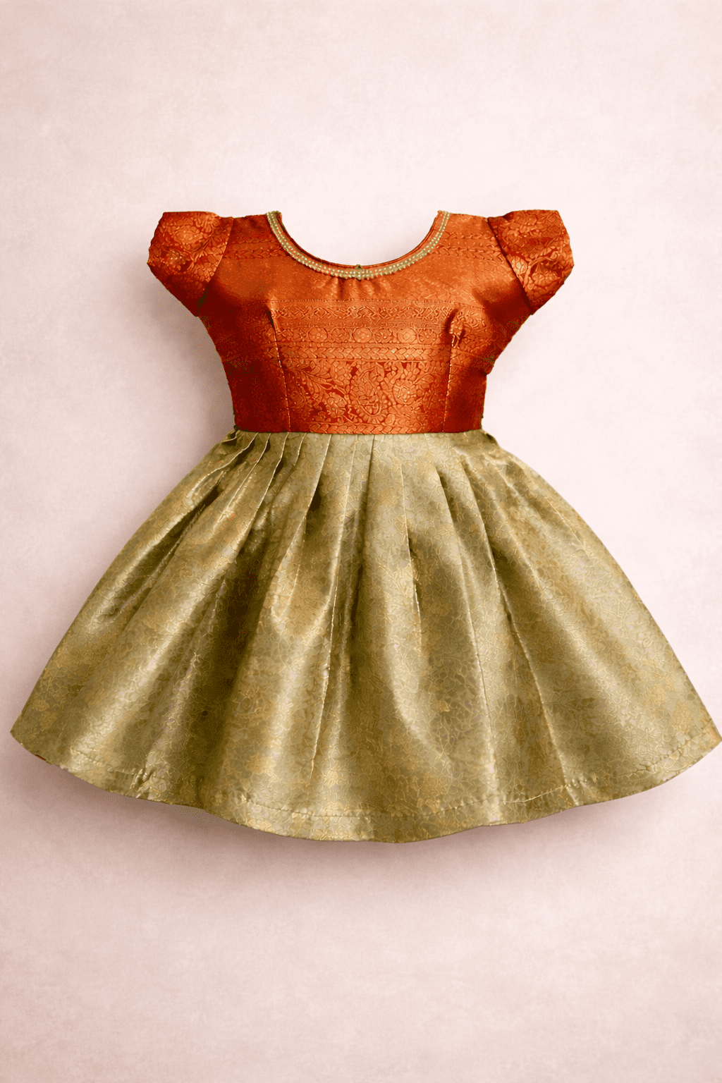 Orange Golden Dress - Size 14